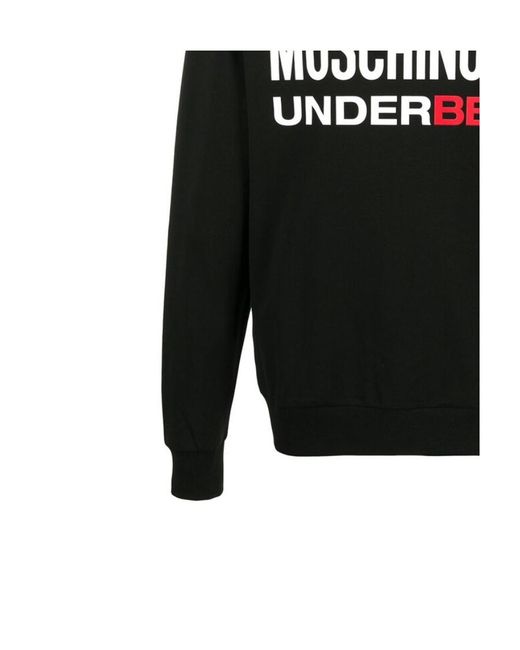 Moschino Black Underbear Printed Sweater for men