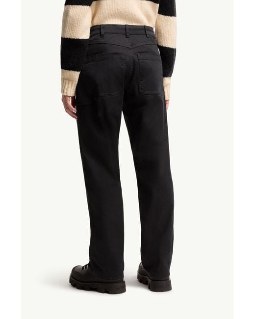 Moncler Black Stretch Gabardine Pants for men