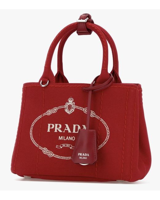 Prada Red Jardinière Tote Bag