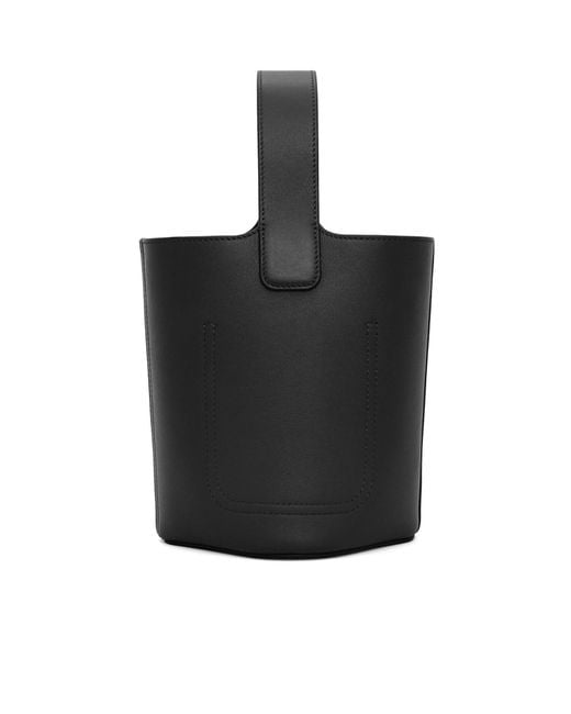 Loewe Black Mini Pebble Bucket Bag