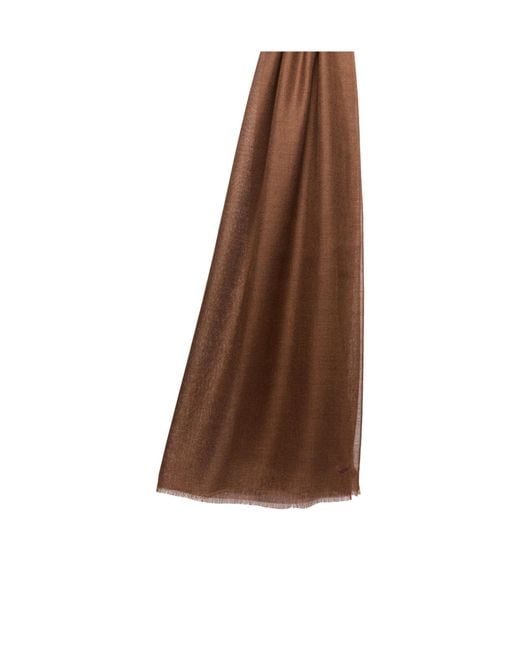 Weekend by Maxmara Brown Cashmere And Silk Stole