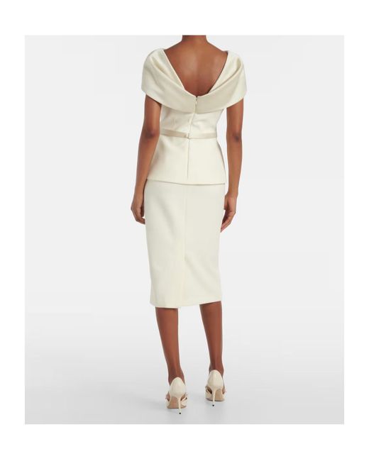 Safiyaa White Rella Midi Dress