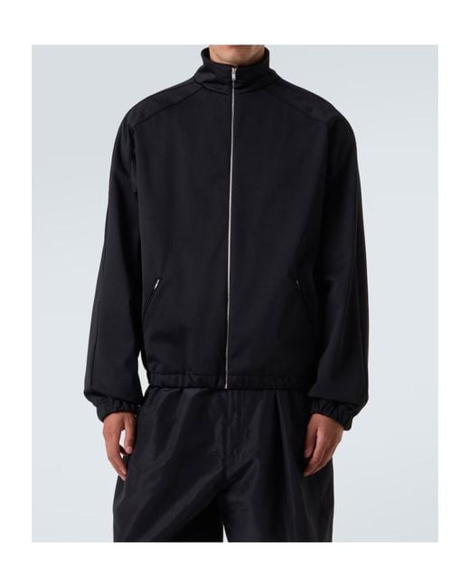 Jil Sander Black Cotton-Blend Sweatshirt for men