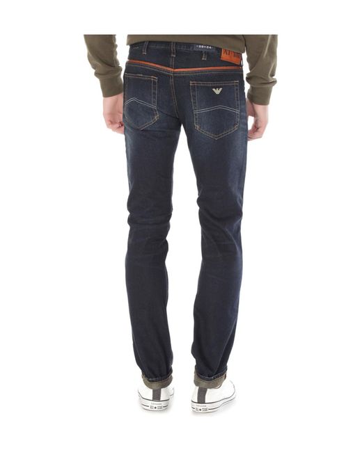 Armani Jeans Blue Straight Jeans for men