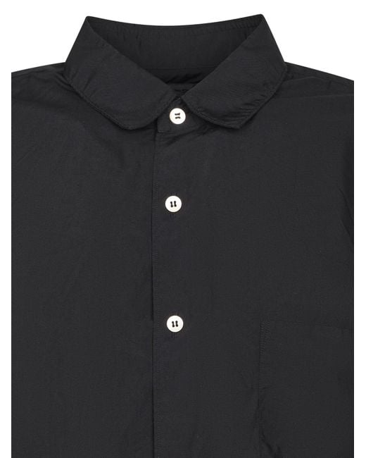 Comme des Garçons Black Collared Long-Sleeved Shirt for men