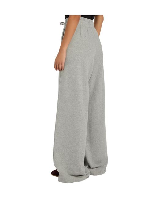 Dries Van Noten Gray Hadium Pleated Wide-Leg Cotton Sweatpants