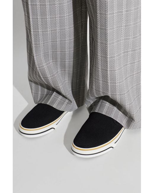 Dolce & Gabbana Black Slip-On Sports Shoes for men