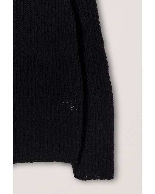 DUNST Black Open-Knit Sweater