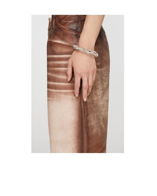 Acne Metallic Crystal-Embellished Cord Bracelet for men
