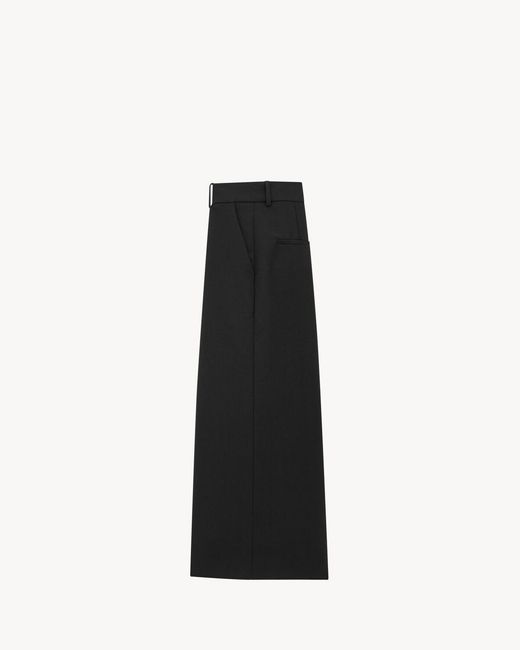 Saint Laurent Black Wool Mid-Rise Culottes