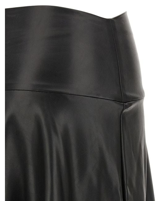 Norma Kamali Black Flared Maxi Skirt