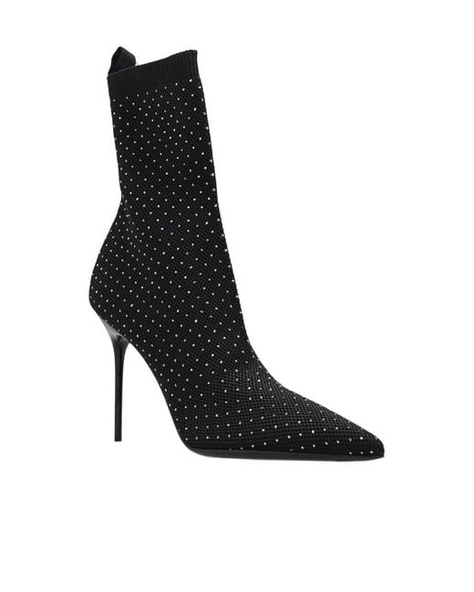 Balmain Black Skye Sock Ankle Boots