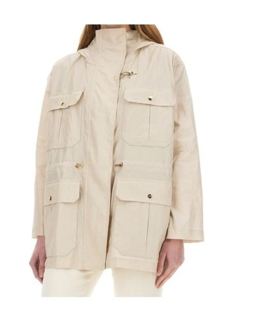 Fay Natural Canvas Parka Jacket