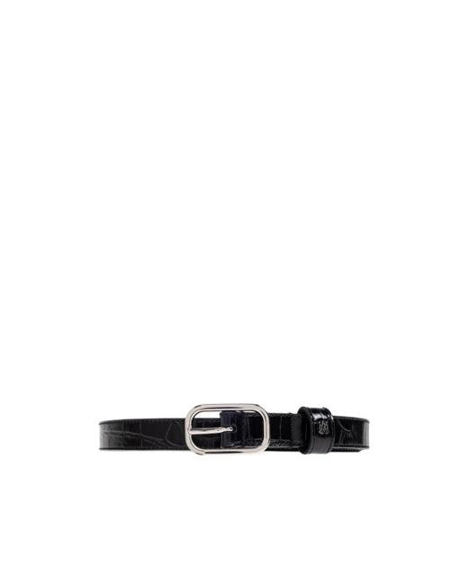 Amiri White Ma Logo Plaque Buckled Belt for men