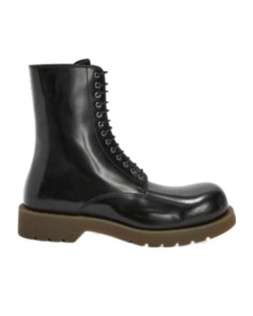 Jil Sander Black Lace-Up Ankle Boots for men