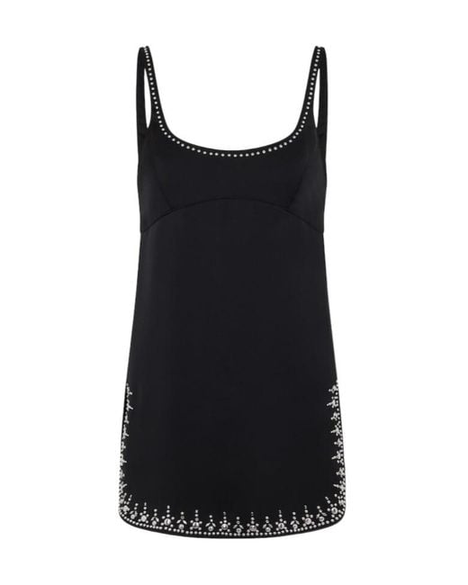 Rabanne Black Embellished Sleeveless Top