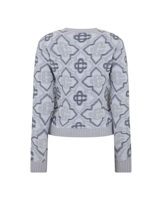 Casablanca Gray Crew Neck Long Sleeve Sweater