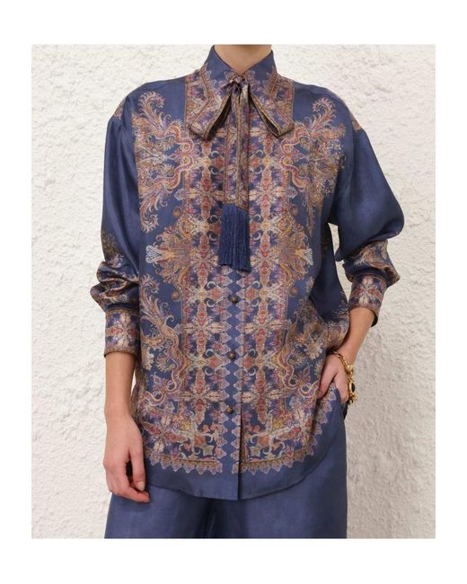 Zimmermann Blue Valiant Relaxed Shirt