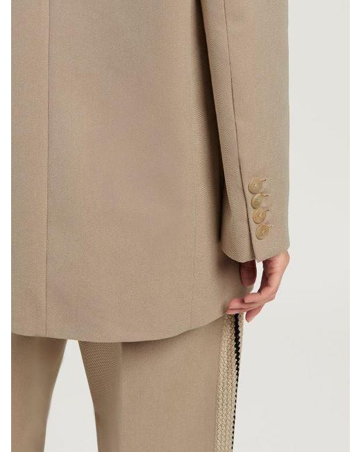 Palm Angels Natural Knit Tape Cotton Blazer