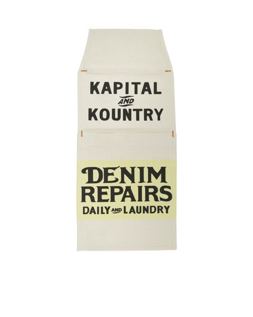 Kapital White Canvas Pulp Phone Holder for men