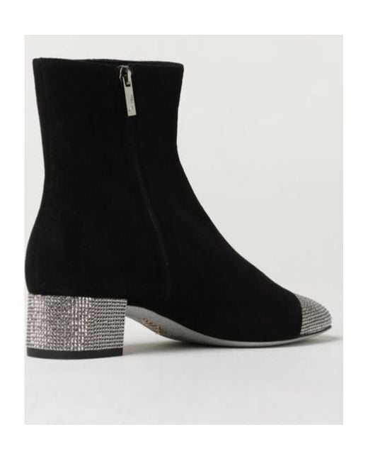 Rene Caovilla Black René Caovilla Embellished Pointed Toe Boots