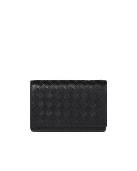 Bottega Veneta Black Weaving Details Wallet for men