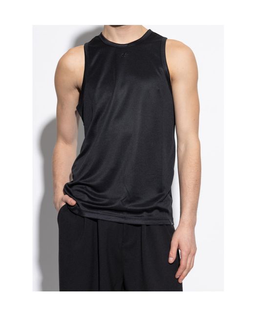 Courreges Blue Courrèges Crewneck Football Tank Top for men