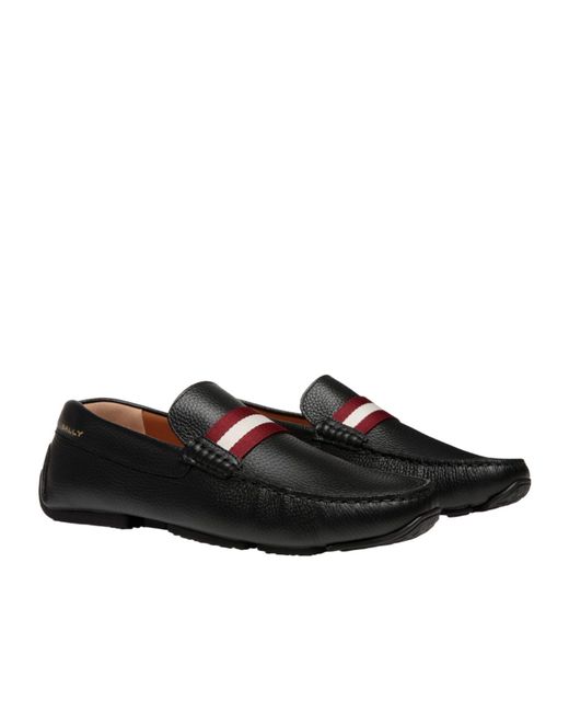 Bally Blue Striped Driving Shoes for men