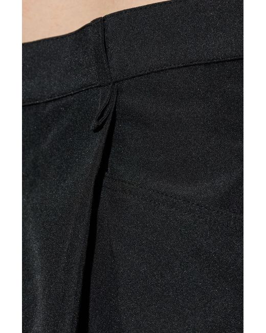 Willy Chavarria Black Pleated Bermuda Shorts for men
