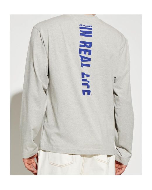 Jil Sander White Irl Long Sleeve T-Shirt for men