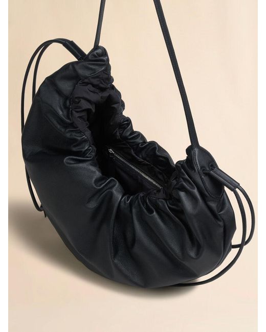 Marni Black Scrunchie Medium Hobo Bag