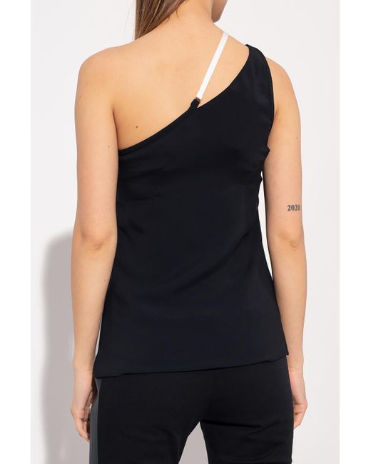 Givenchy Blue One Shoulder Cut-Out Top