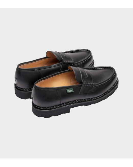 Paraboot Black Round-Toe Loafers for men
