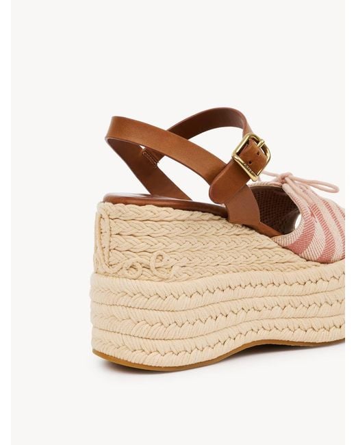 Chloé Natural Isla Wedge Espadrille