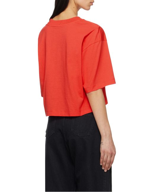 Marni Red Logo Scribbled Boxy T-Shirt