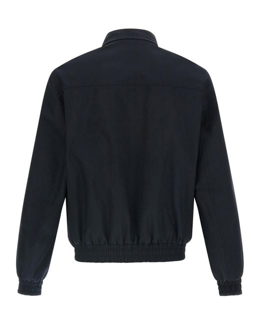 Brunello Cucinelli Blue Membrane Canvas Jacket for men