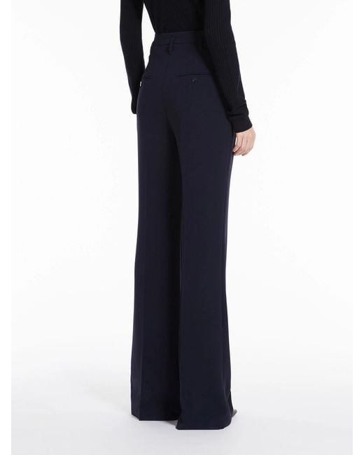 Max Mara Blue Studio Flared Cady Trousers