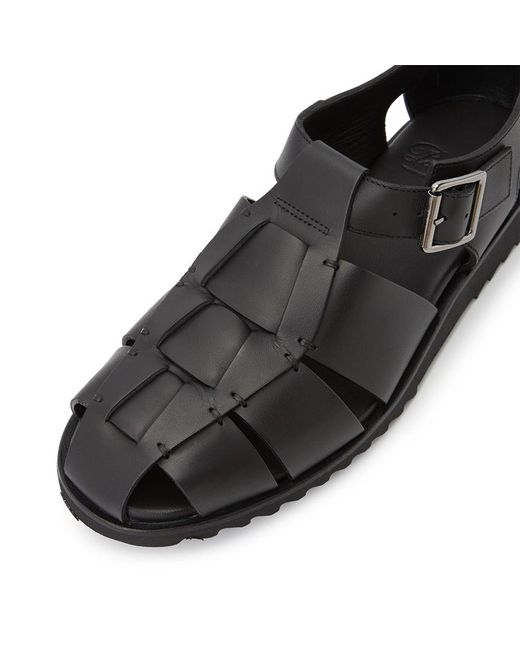 Paraboot Black Buckled-Fastening Sandals for men