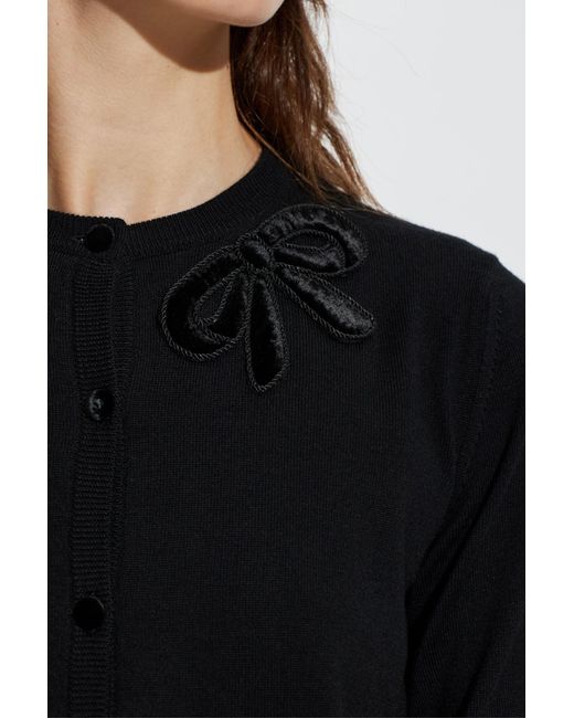 Valentino Black Long-Sleeve Cardigan