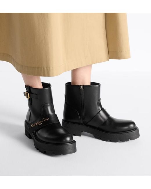 Dior D-Quest Ankle Boot in Black | Lyst