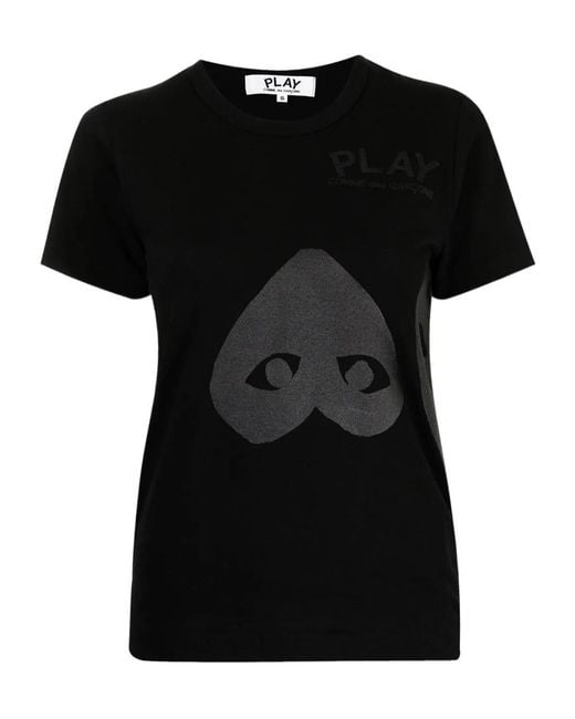 COMME DES GARÇONS PLAY Black Two Hearts T-Shirt