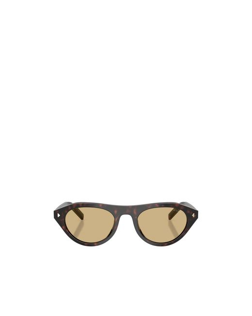 Prada Metallic Round-Frame Sunglasses