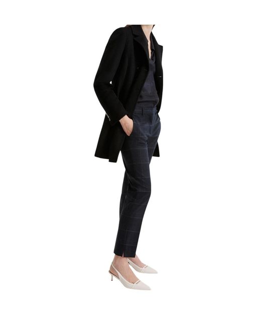 Marella Black Checked Casual Trousers