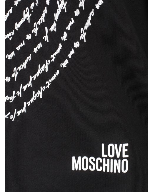 Moschino Black Logo-Print Cotton Sweatshirt