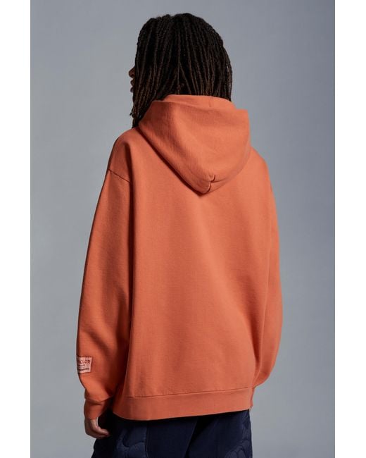 Moncler Orange Logo Hoodie for men