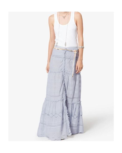 Isabel Marant Blue Isabel Marant Étoile Paoline Floral Lace Maxi Skirt