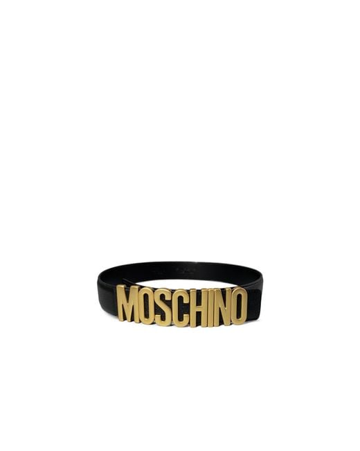 Moschino Black Logo Buckle Belt for men