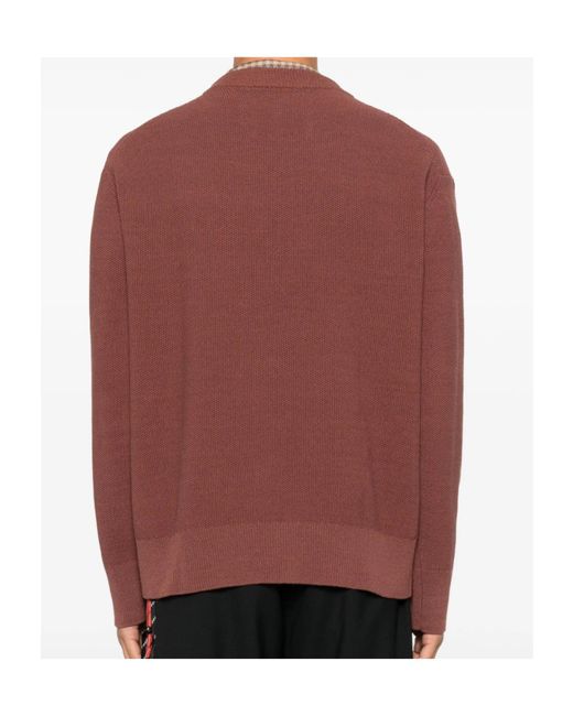 Song For The Mute Red Oversized Sweater for men
