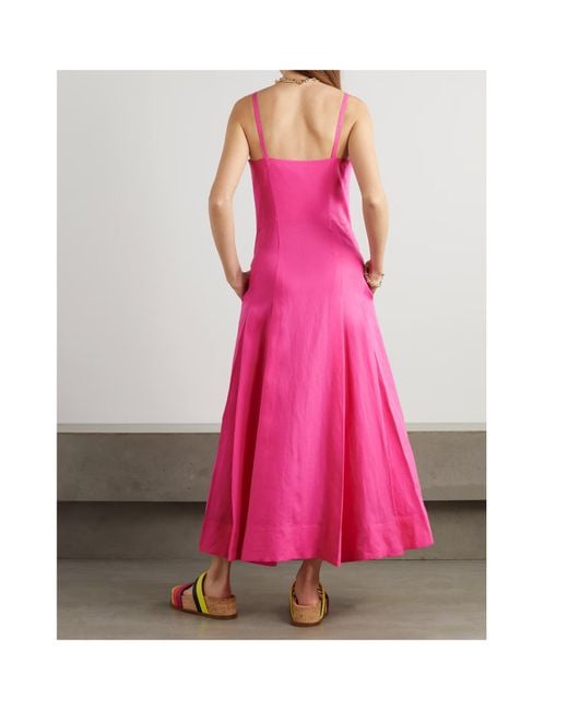 Gabriela Hearst Pink Suspender Dress