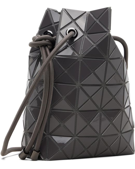 Issey Miyake Gray Wring One-Tone Drawstring Shoulder Bag